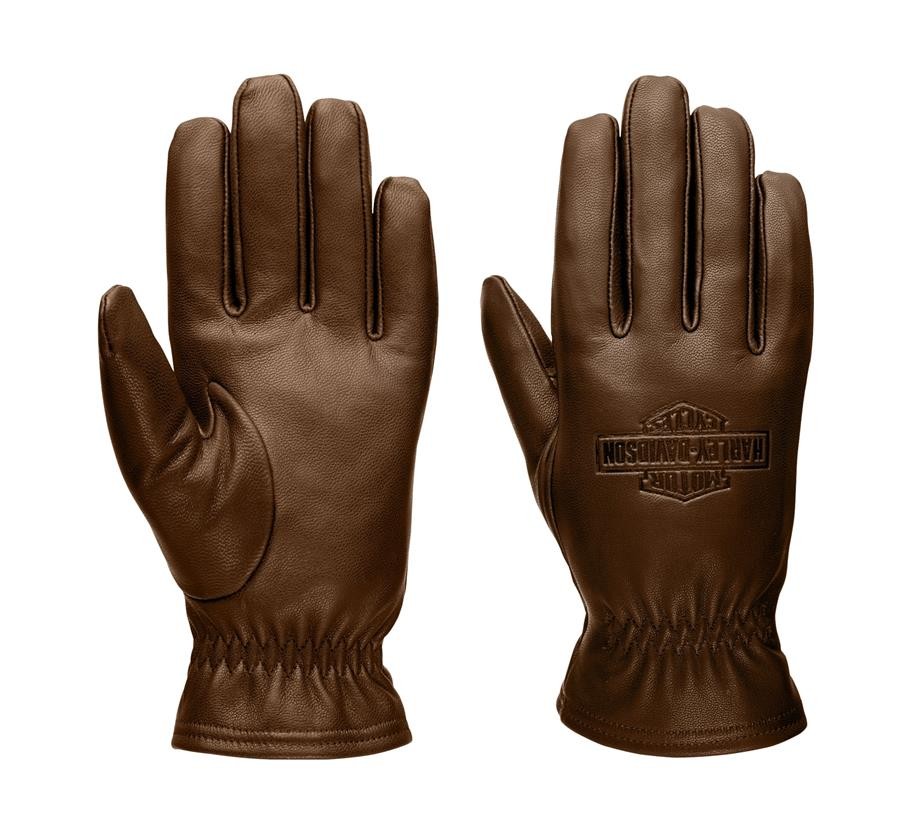 Men's Full Speed Leather Gloves - Brown Leather