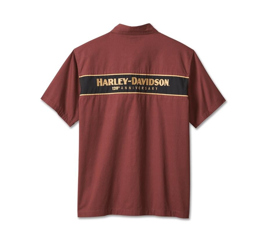 Harley-Davidson® Men's 120th Anniversary Mechanic Shirt - Rum Raisin
