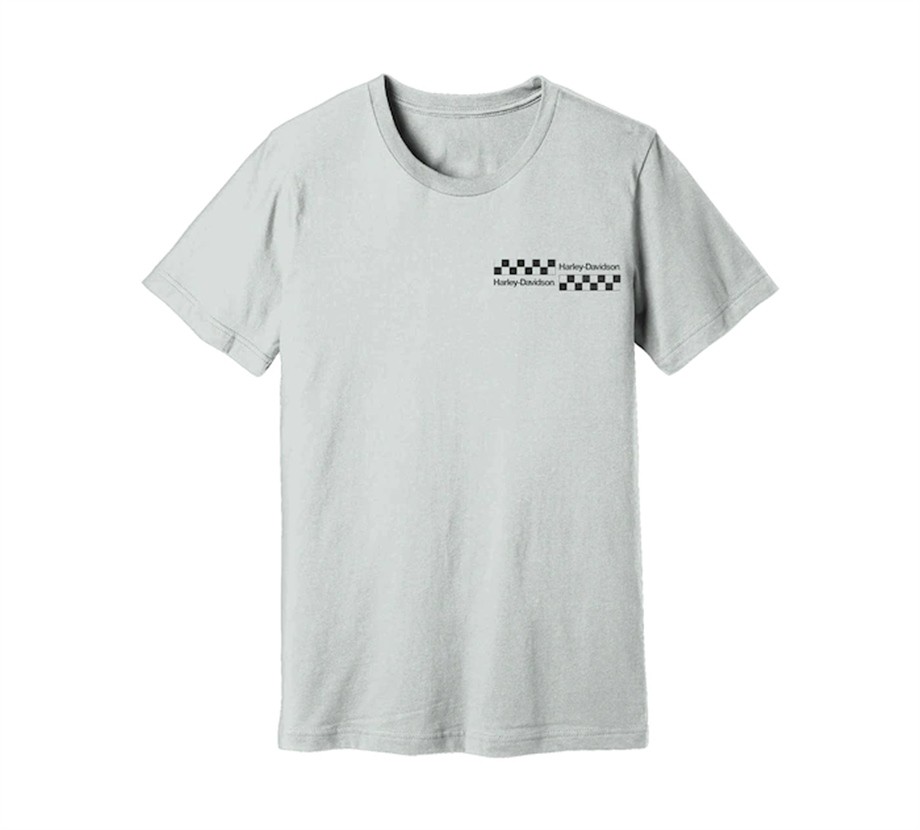 Harley-Davidson® Men's Checkerboard Back Hit Tee - Cloud Dancer