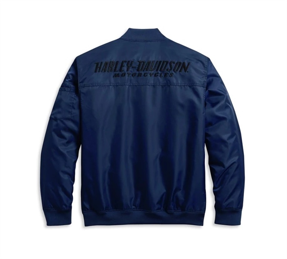 Harley-Davidson® Men's Nylon Bomber Jacket, Blue