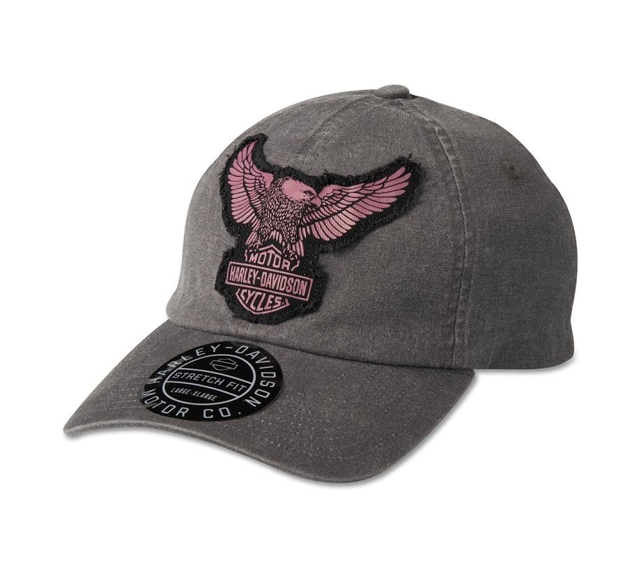 Embroidered Eagle Stretch-Fit Cap - Blackened Pearl