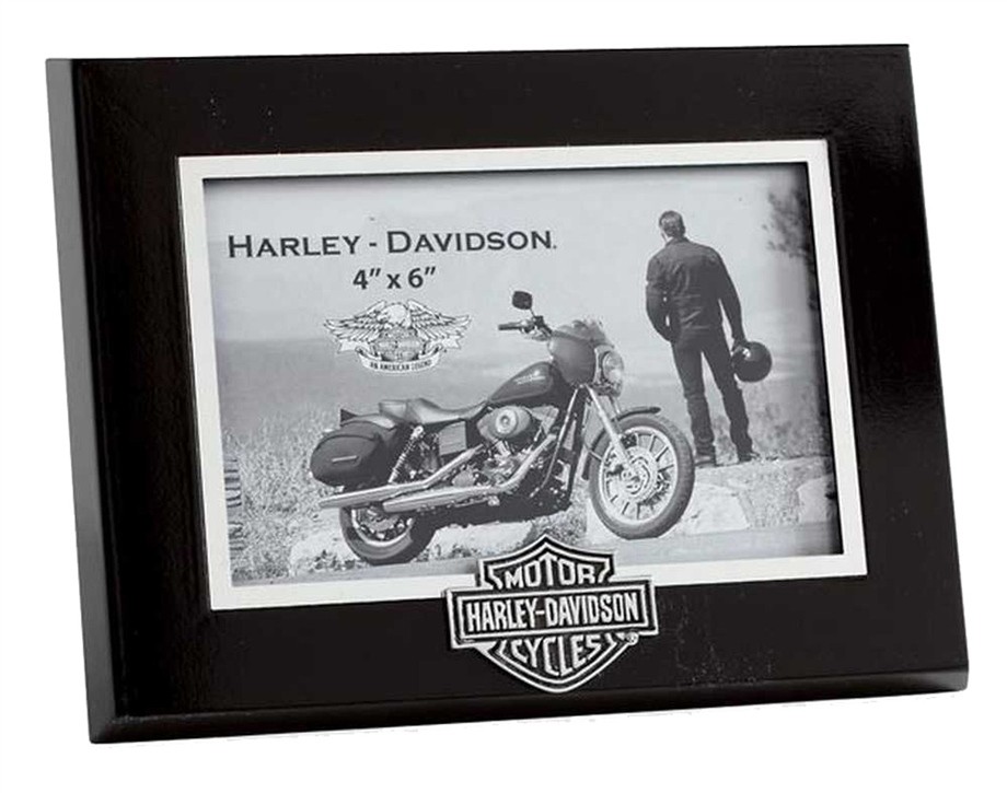 Harley-Davidson® Bar & Shield Logo Picture Frame, Black Wood