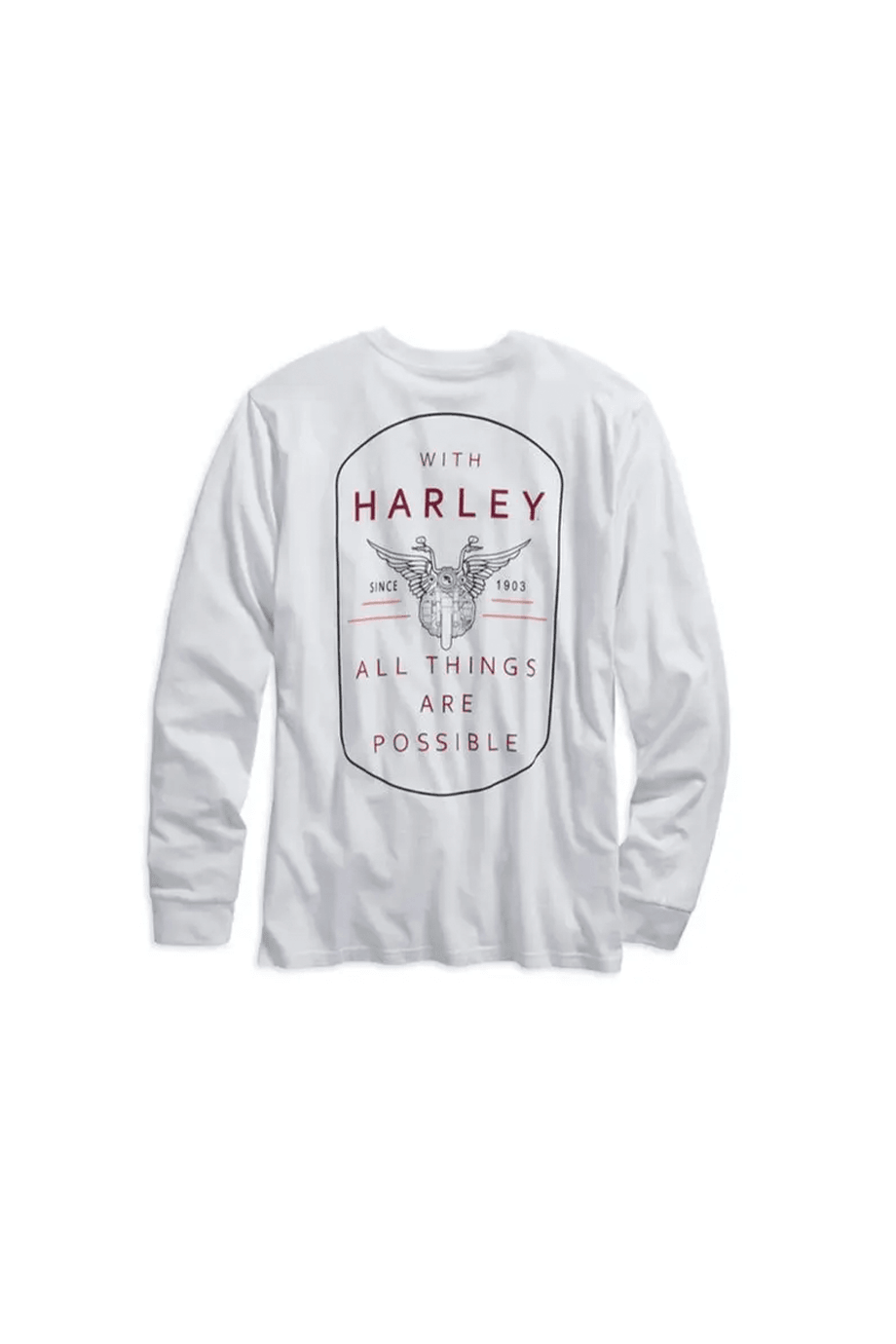 Harley-Davidson® Mens All Things Mens Long Sleeve Shirt White
