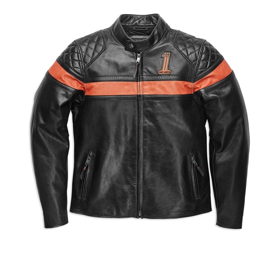 Harley-Davidson® Men's Victory Sweep Leather Jacket