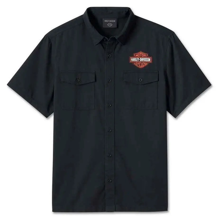 Men's Bar Shield Short Sleeve Woven Shirt