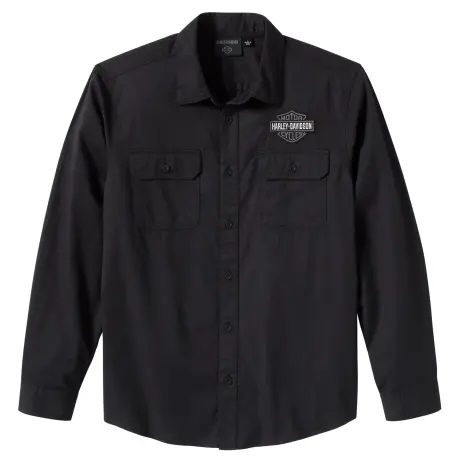 Harley-Davidson Shirt Bar & Shield Solid Long Sleeve Black