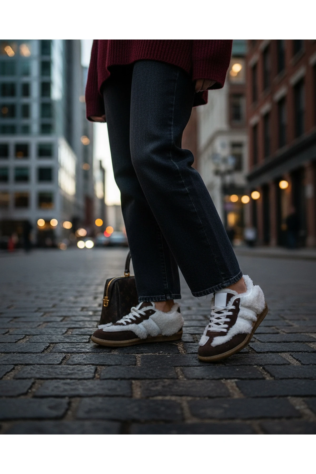 Üst Kalite Suni Deri Kürklü Termo Taban Garantili Unisex Günlük Ayakkabı