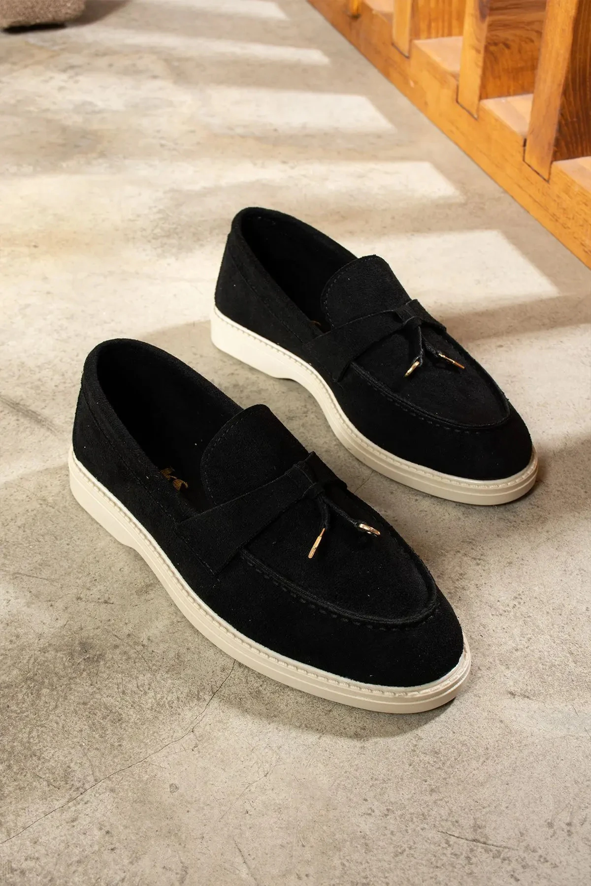 GÜNLÜK GİYMELİK KADİN LOAFER SUET AYAKKABI