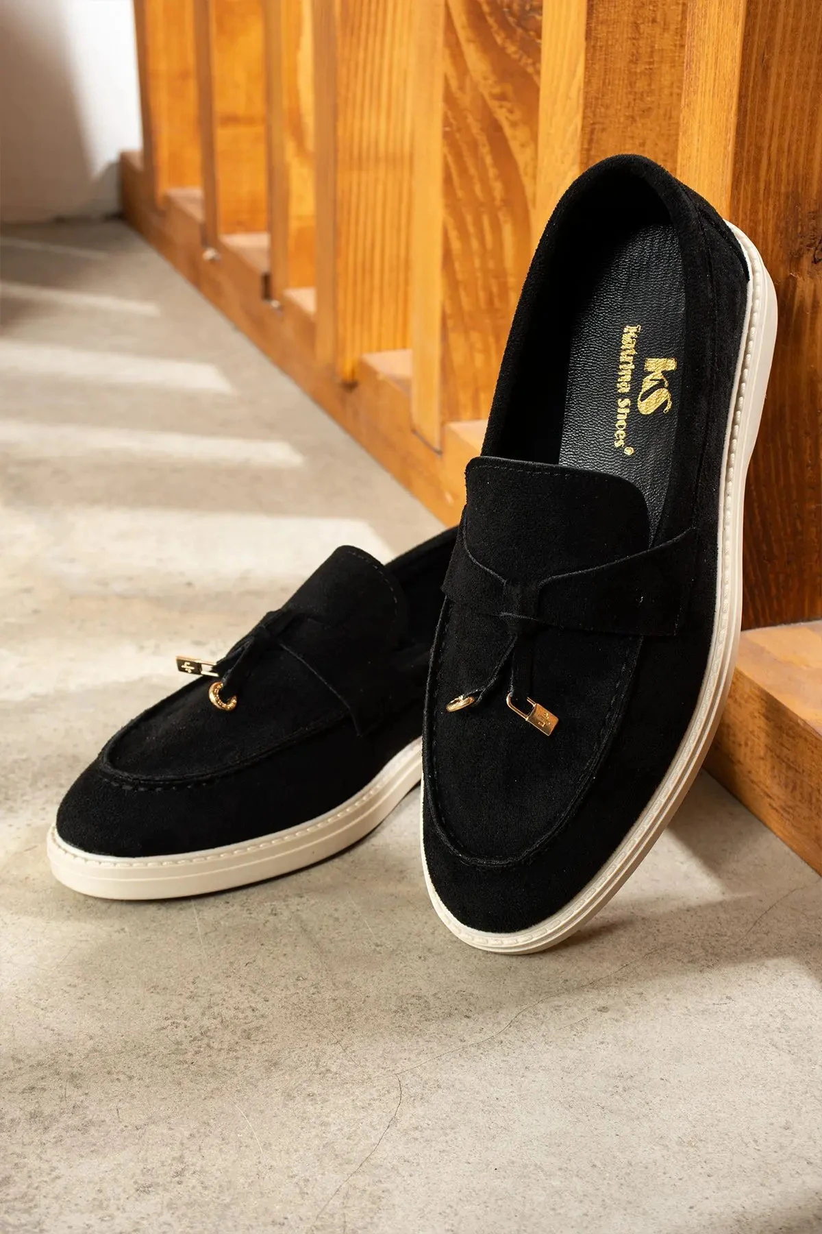 GÜNLÜK GİYMELİK KADİN LOAFER SUET AYAKKABI