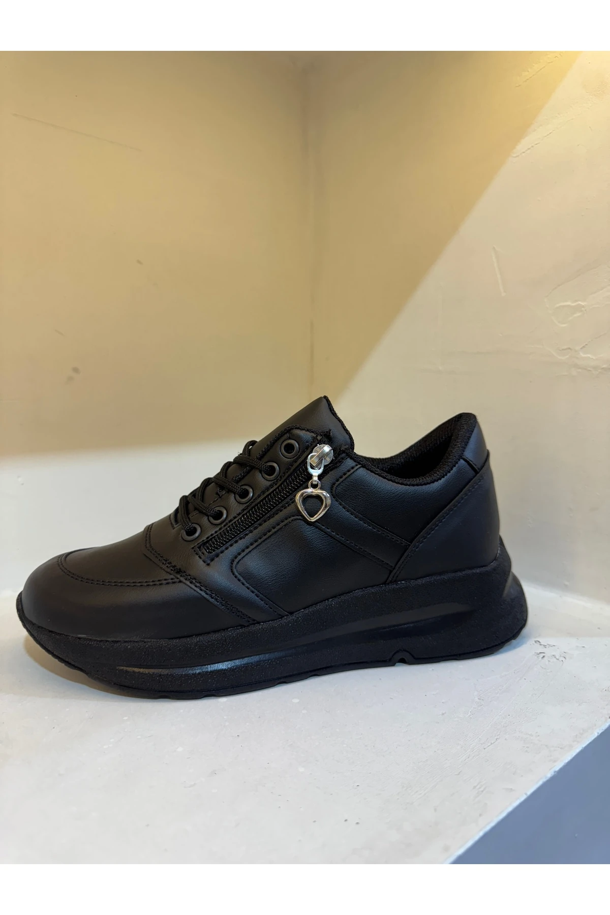 Kadın Fermuarlı Spor Ayakkabı Rahat Konforlu Sneker Spor Şık