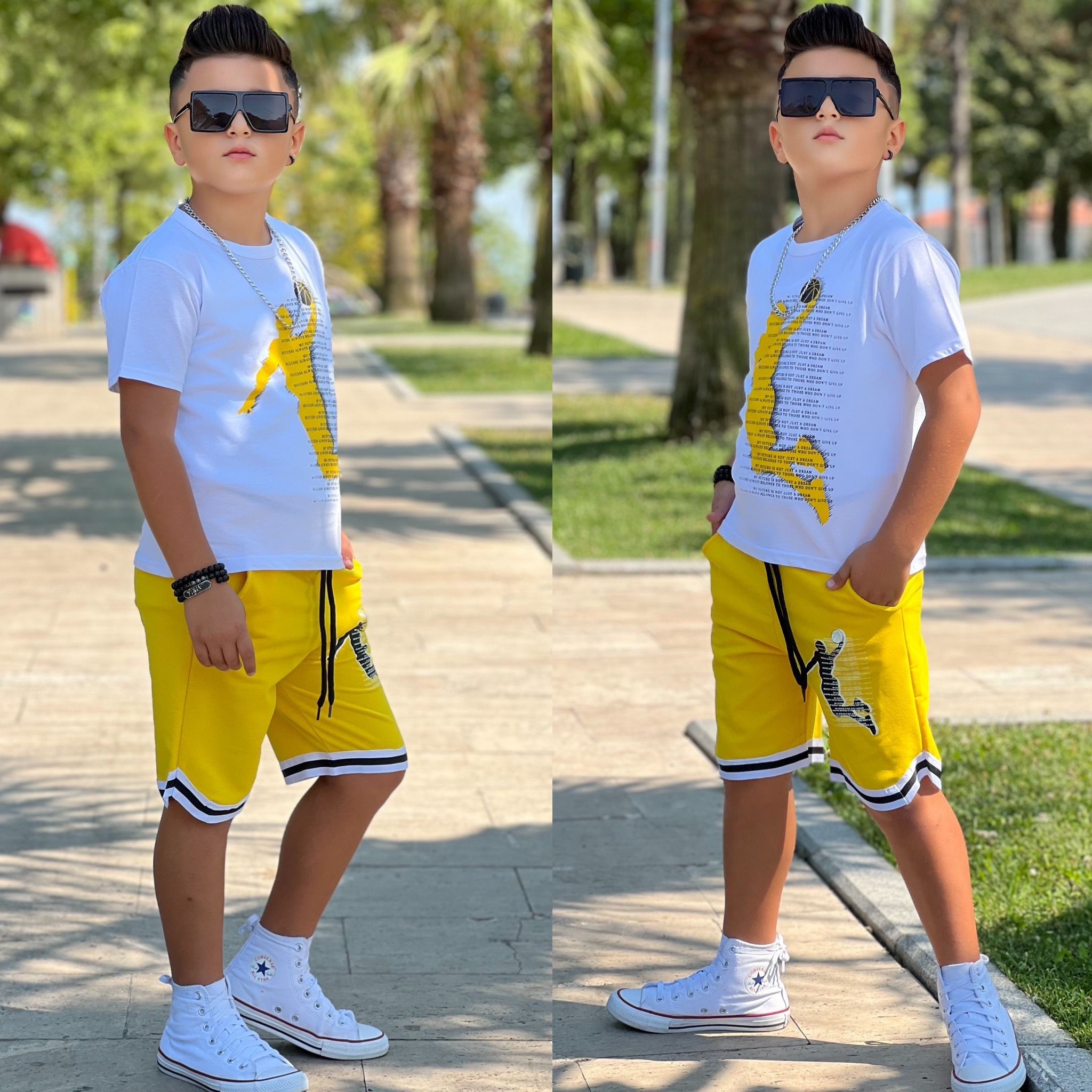 Erkek Çocuk Garson Boy Şortlu Takım