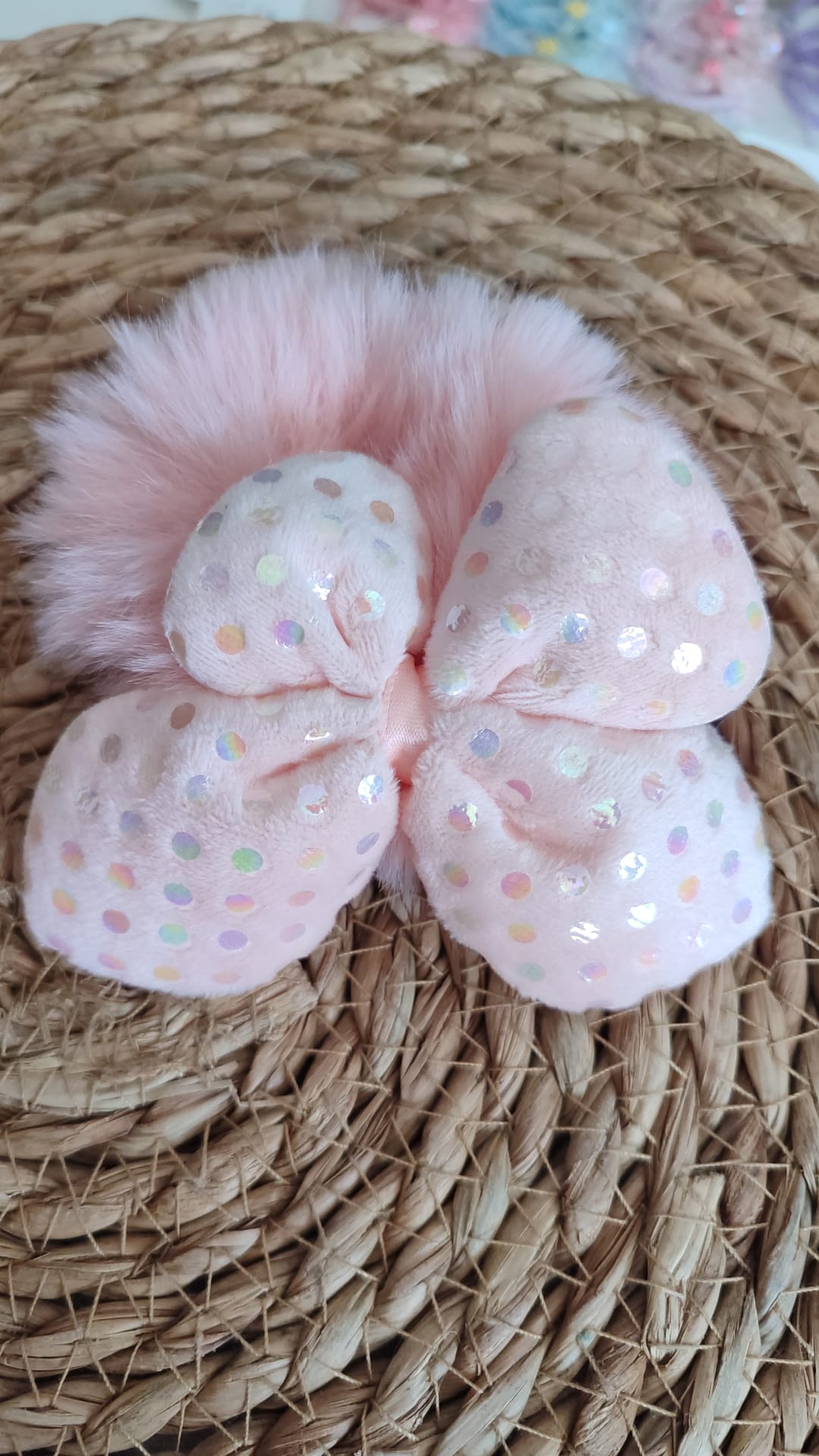 Fiyonklu Lastik Toka - Pembe