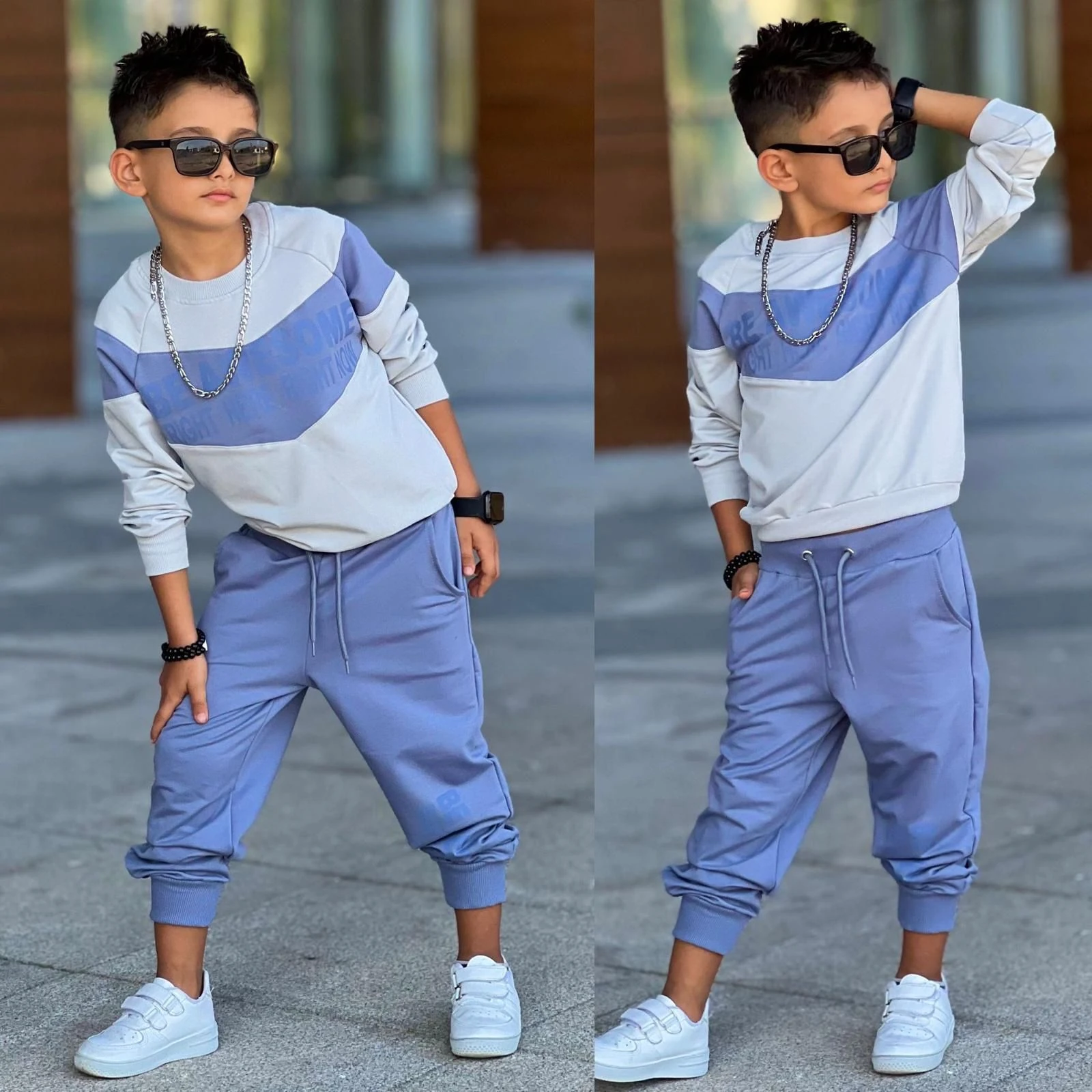 Erkek Çocuk Awesome 2 Li Takım - Mavi