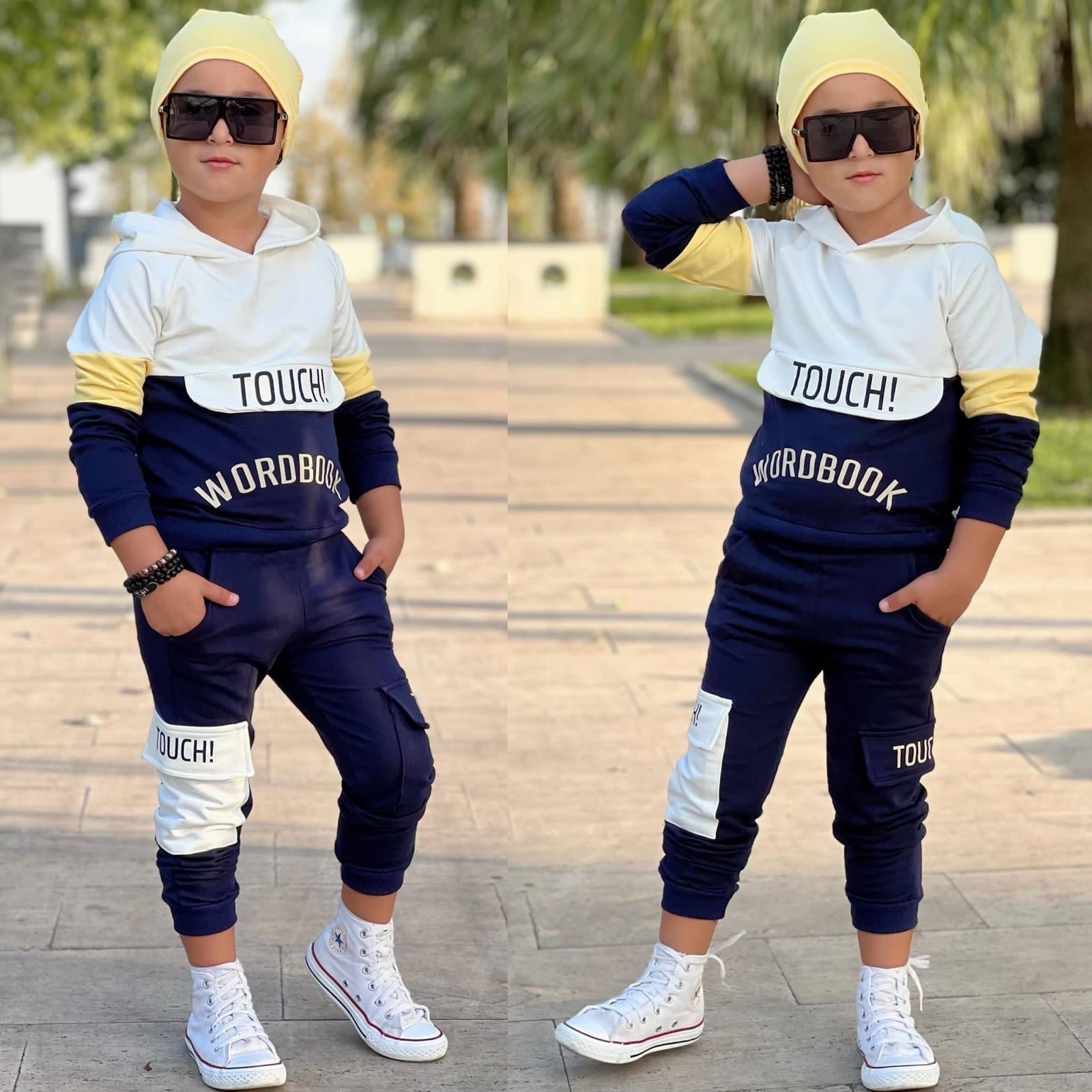Unisex Touch 3 Lü Kapişonlu Eşofman Takım - lacivert