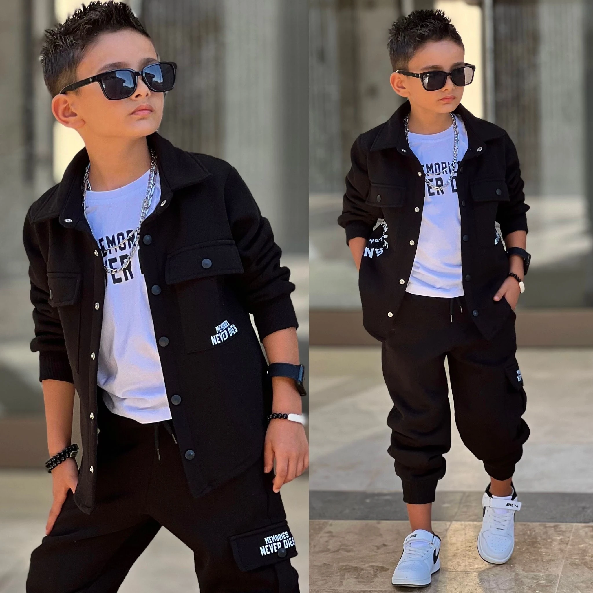 Erkek Çocuk Memories 3 Lü Takım - Siyah