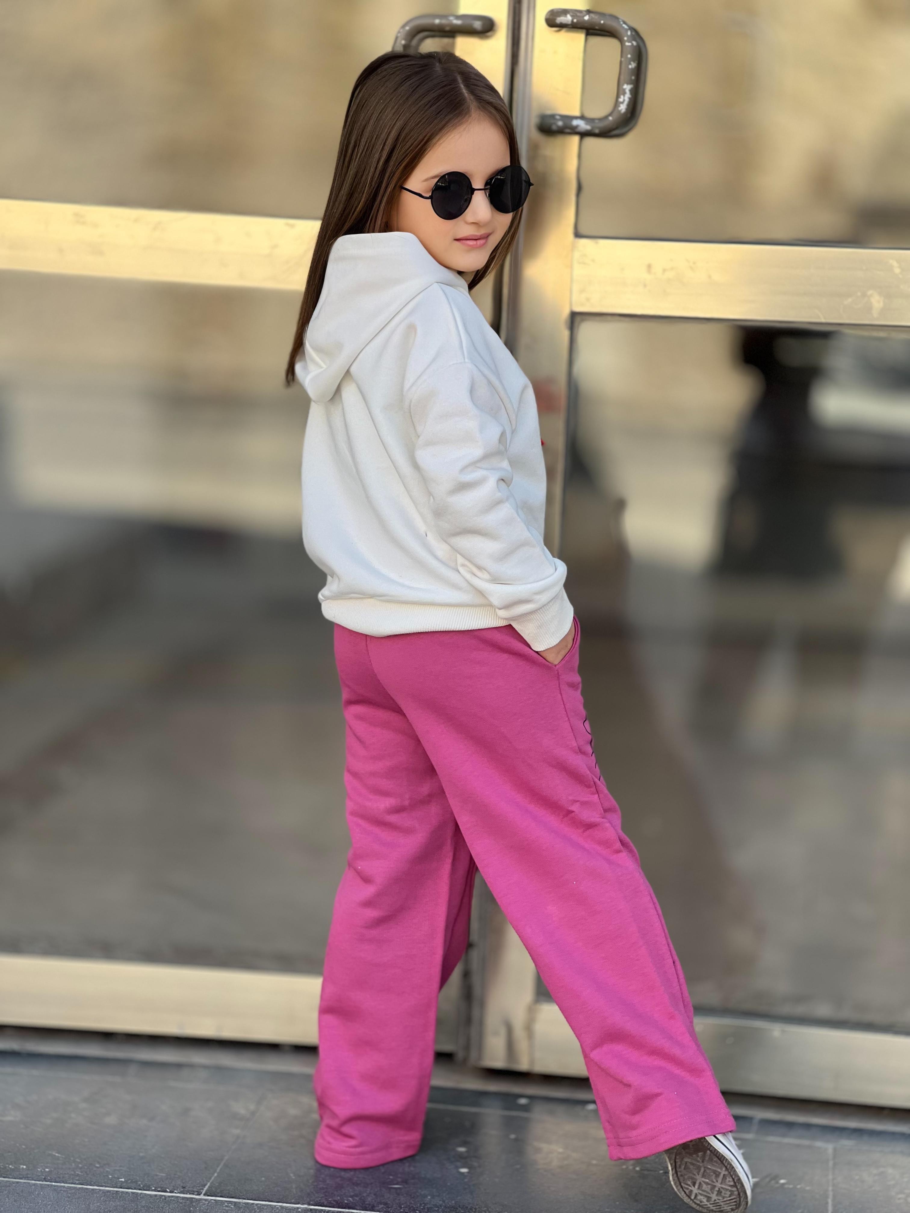 Kız Çocuk Pembe Eşofman Takım