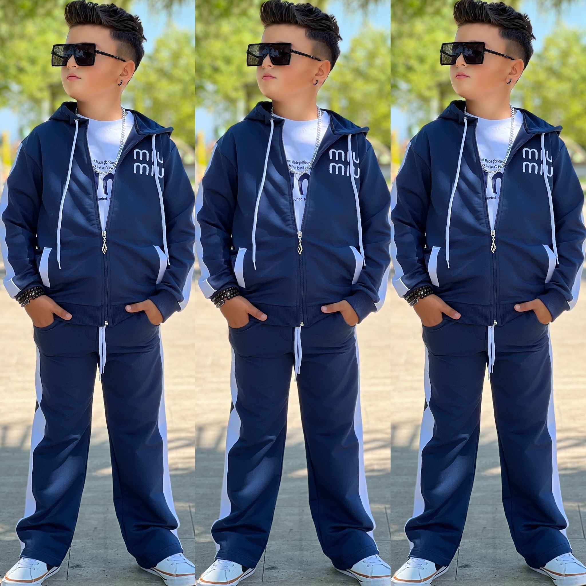 Erkek Çocuk 2 İplik 3 Parça Eşofman Takım