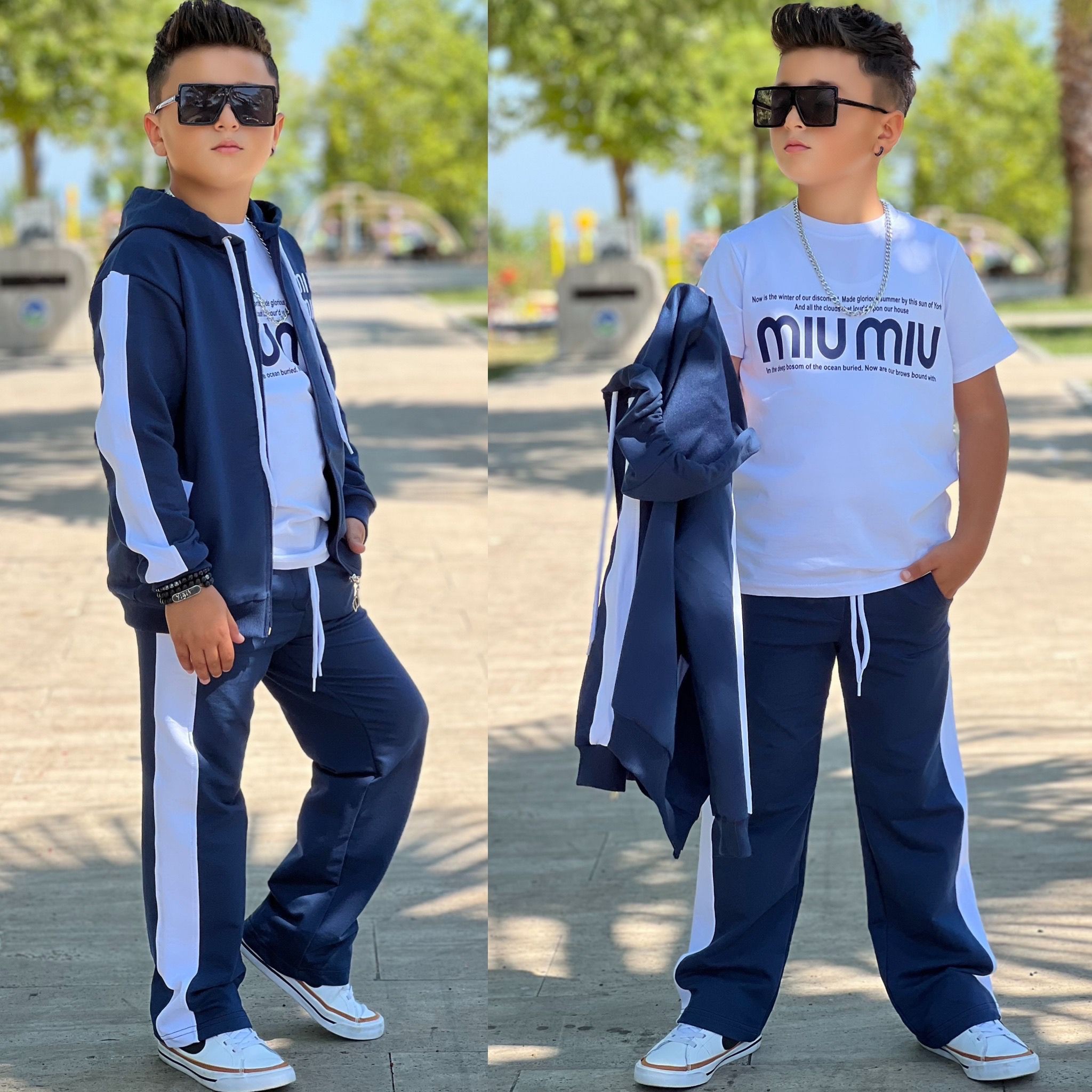 Erkek Çocuk 2 İplik 3 Parça Eşofman Takım