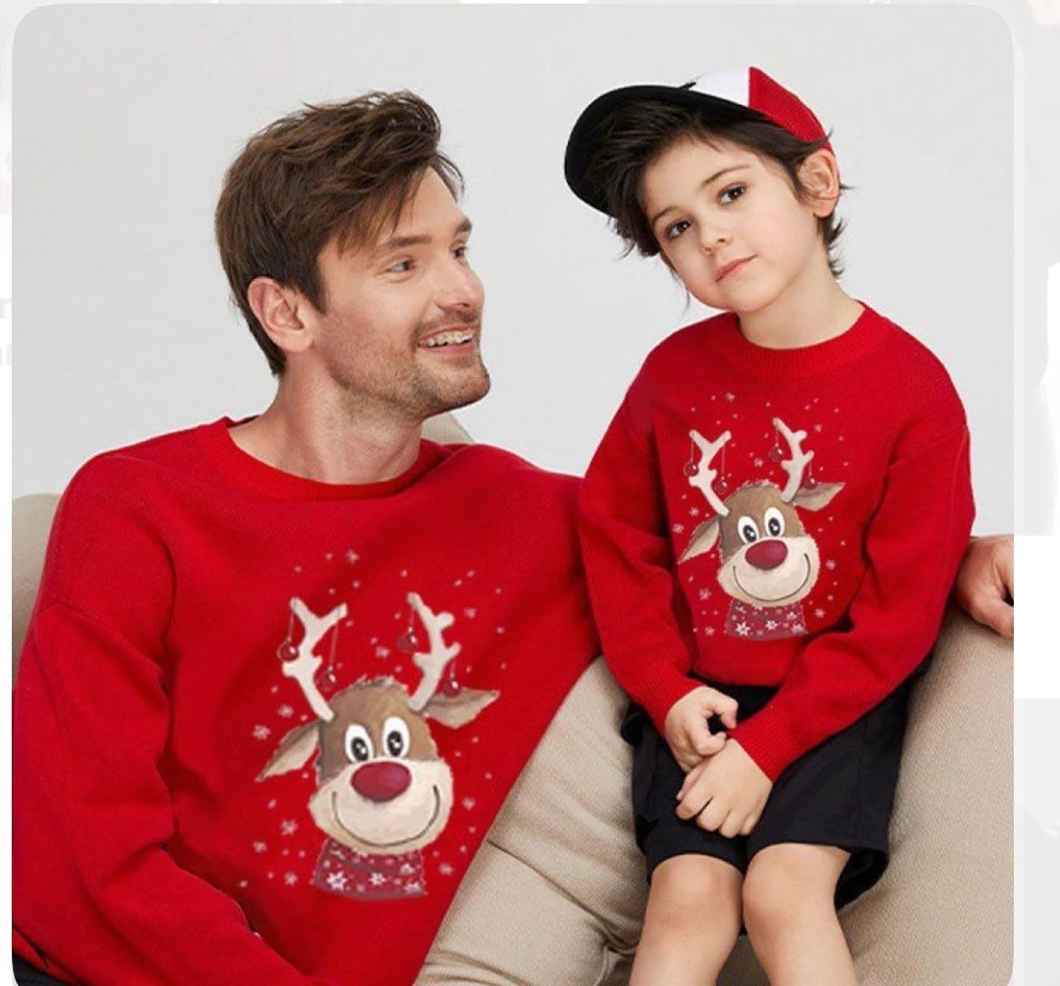 Yılbaşı aile Kombini - kırmızı