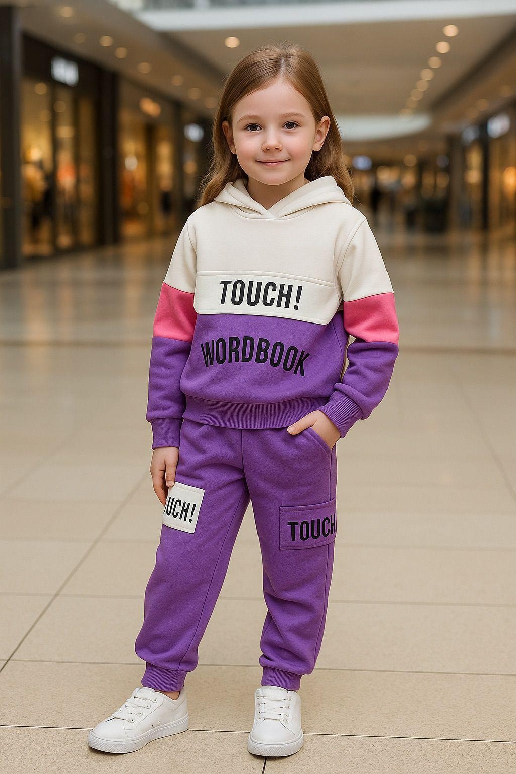 Unisex Touch 3 Lü Kapişonlu Eşofman Takım - Mor