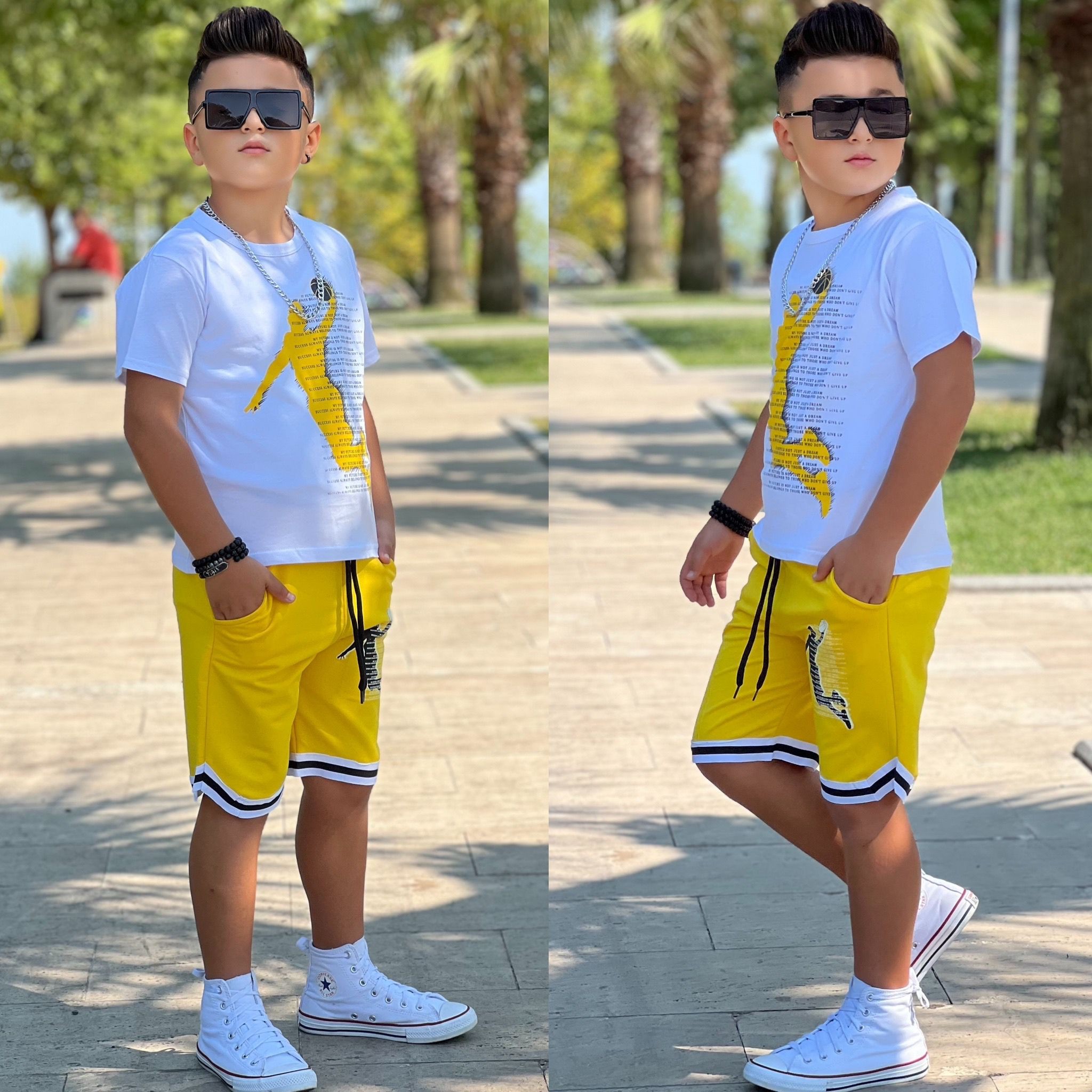 Erkek Çocuk Garson Boy Şortlu Takım