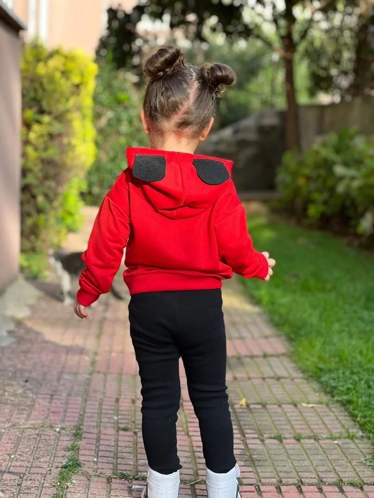  Aile Kombini Yılbaşı Kırmızı Sweat Kombin