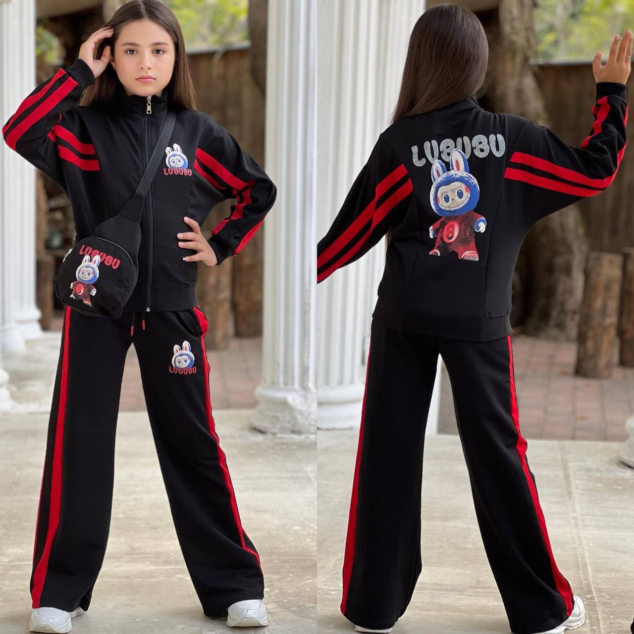 Kız Çocuk Labubu 3 Lü Çantalı Takım