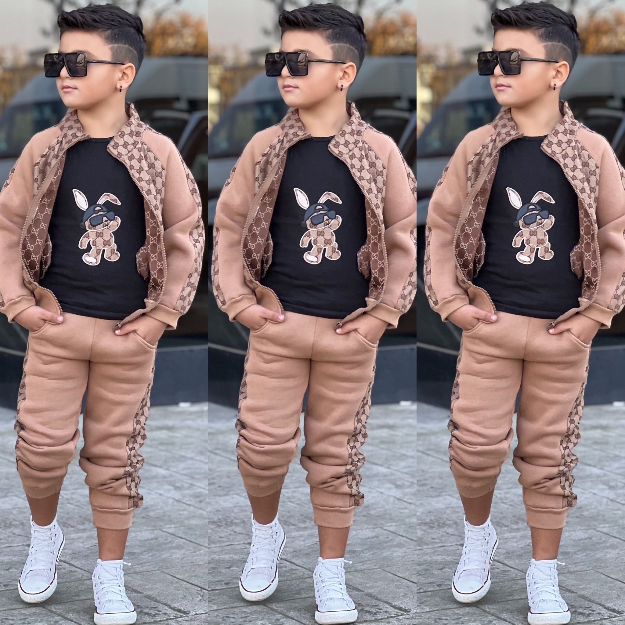 Erkek Çocuk Siyah Bady li 3 Lü Takım
