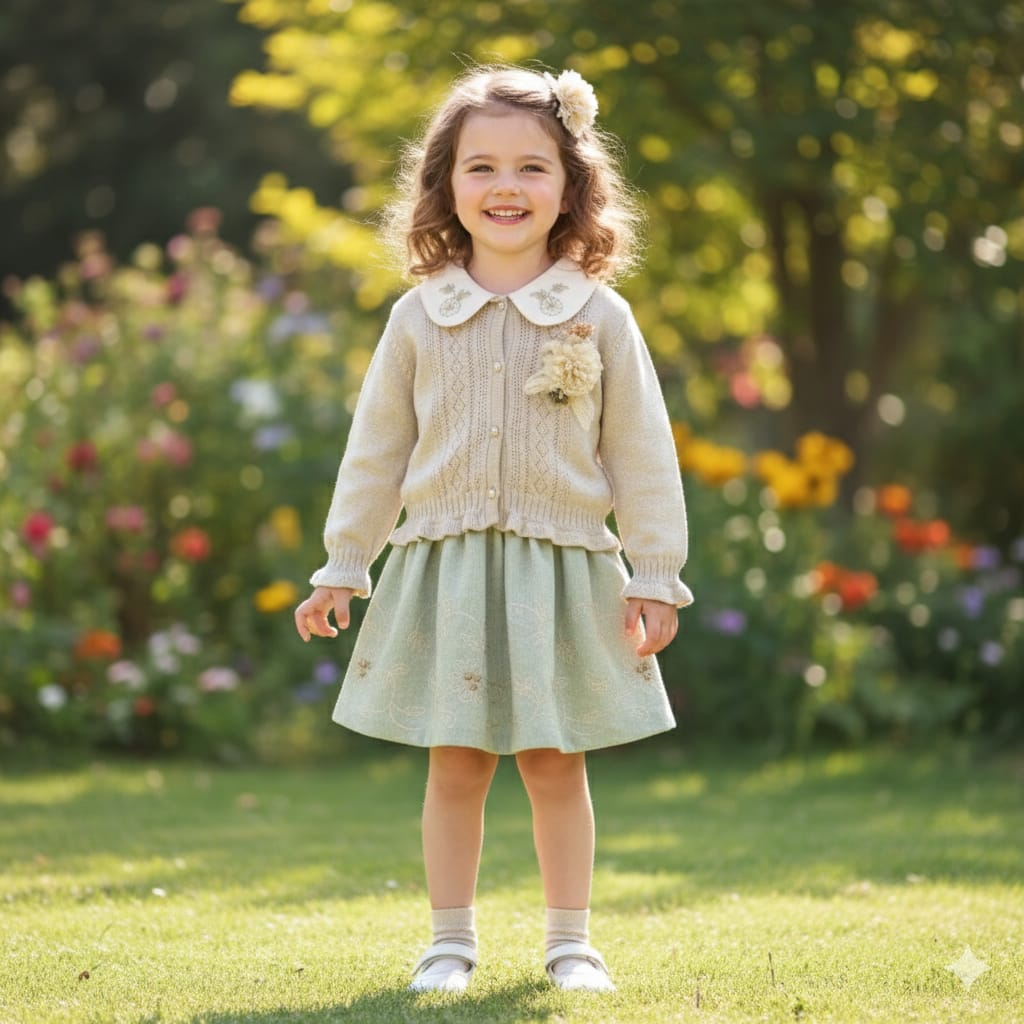 Kız Çocuk Hırkalı Takım