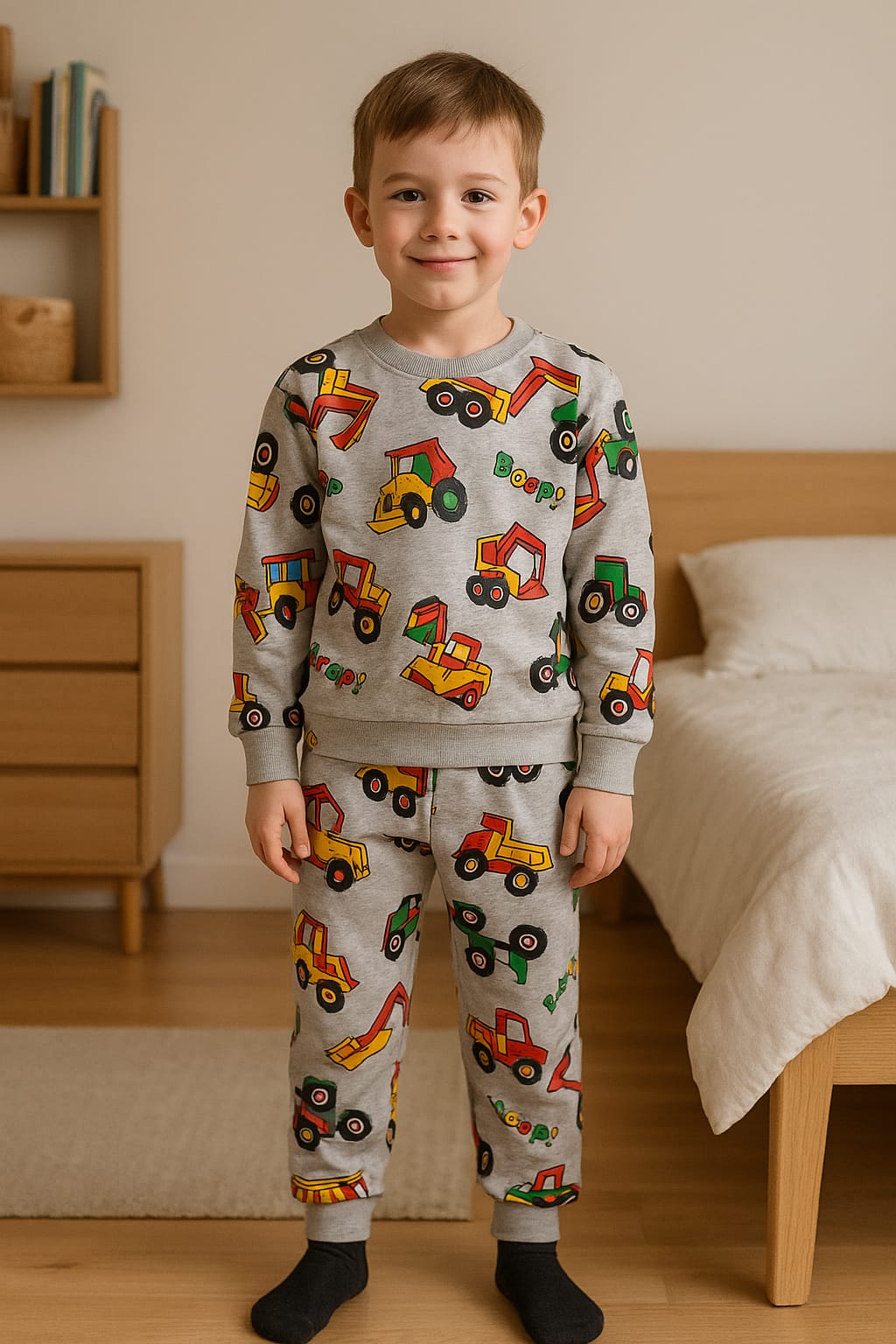 Erkek Çocuk Pijama Takımı - Füme