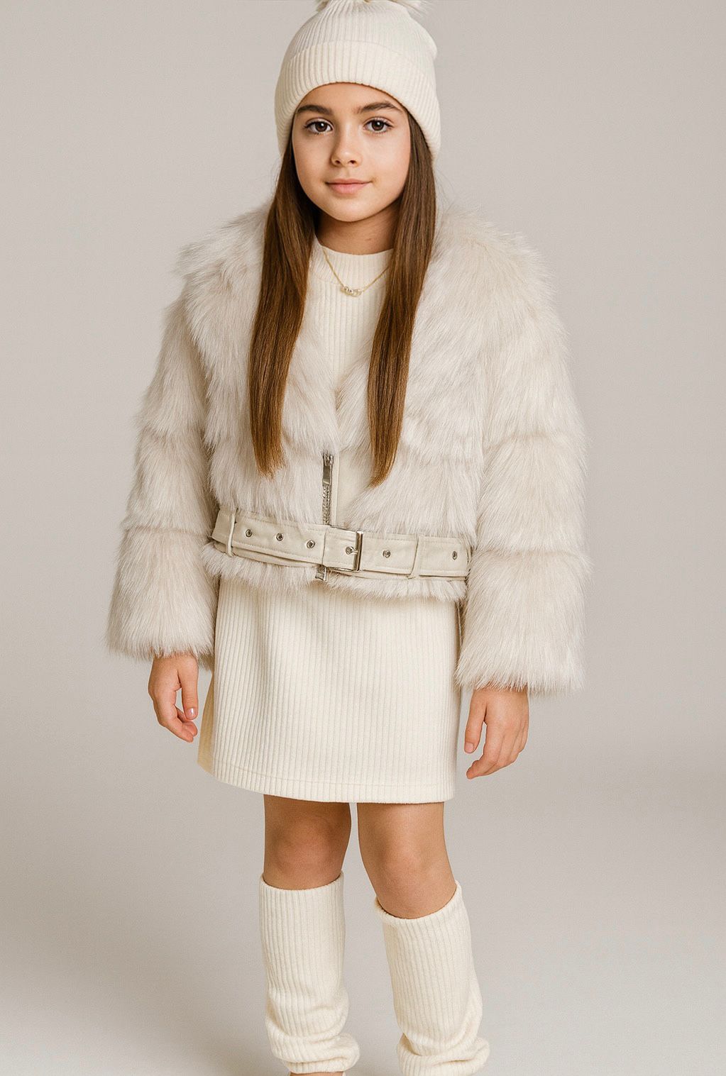 Kız Çocuk New Collection 5 Parça Montlu Takım