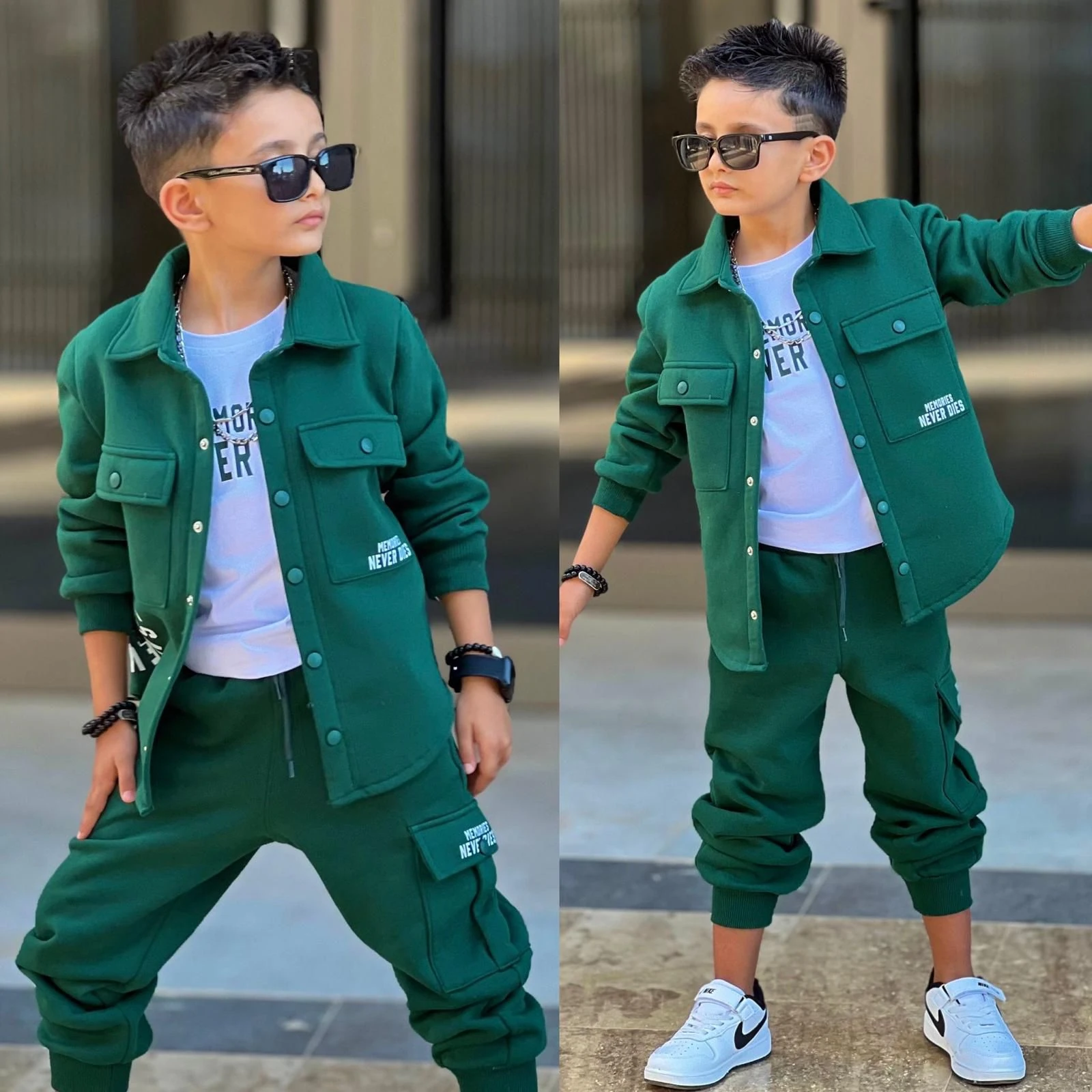 Erkek Çocuk Memories 3 Lü Takım - Yeşil