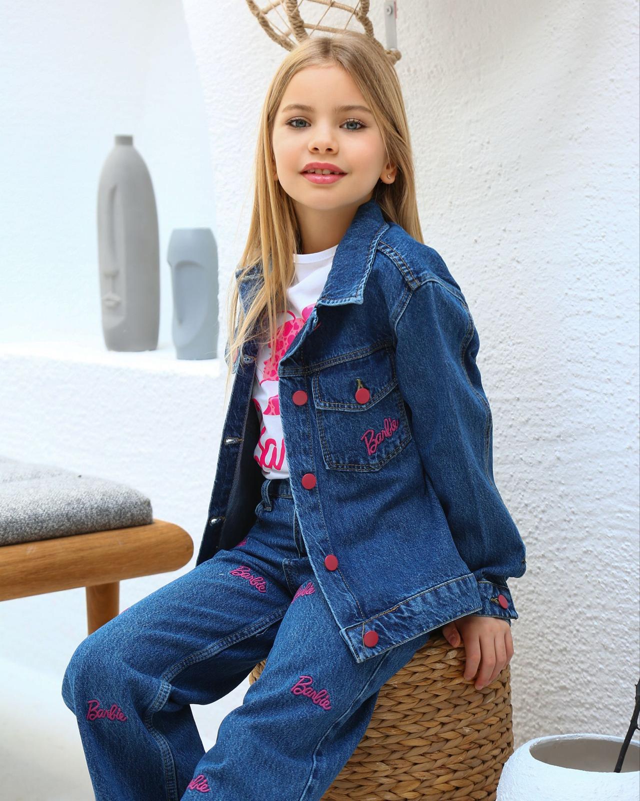 Kız Çocuk Nakışlı Pantalon Ceket Takım