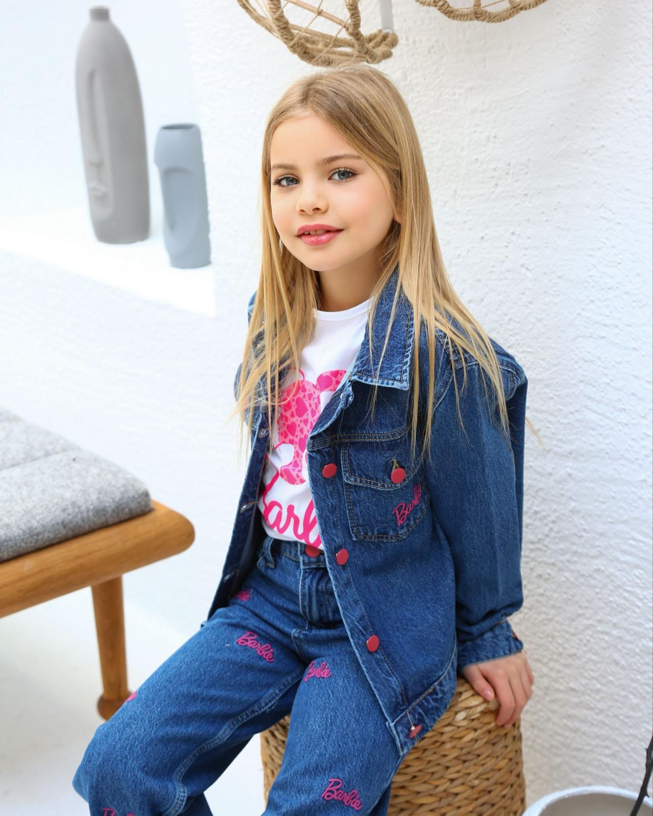 Kız Çocuk Nakışlı Pantalon Ceket Takım