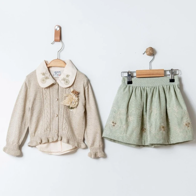 Kız Çocuk Hırkalı Takım