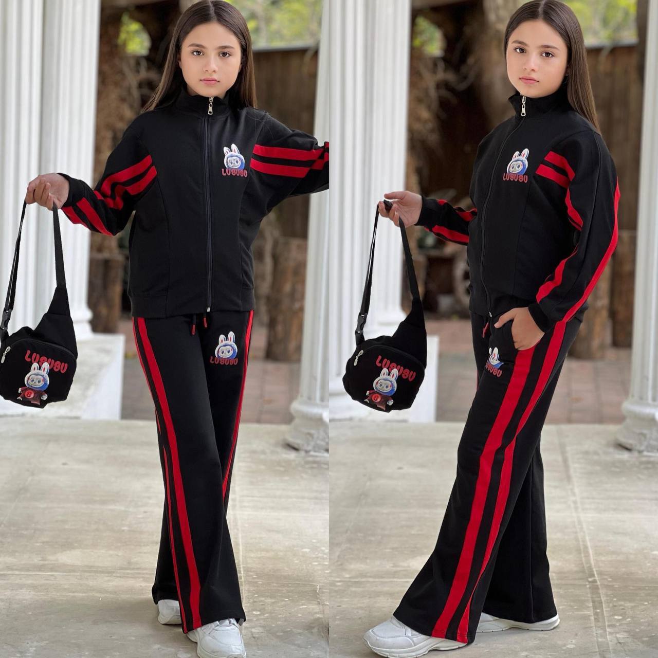 Kız Çocuk Labubu 3 Lü Çantalı Takım