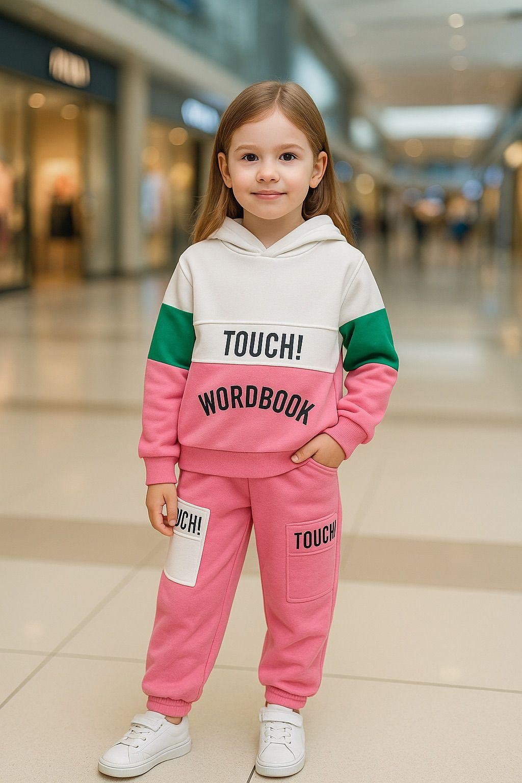 Unisex Touch 3 Lü Kapişonlu Eşofman Takım - Pembe
