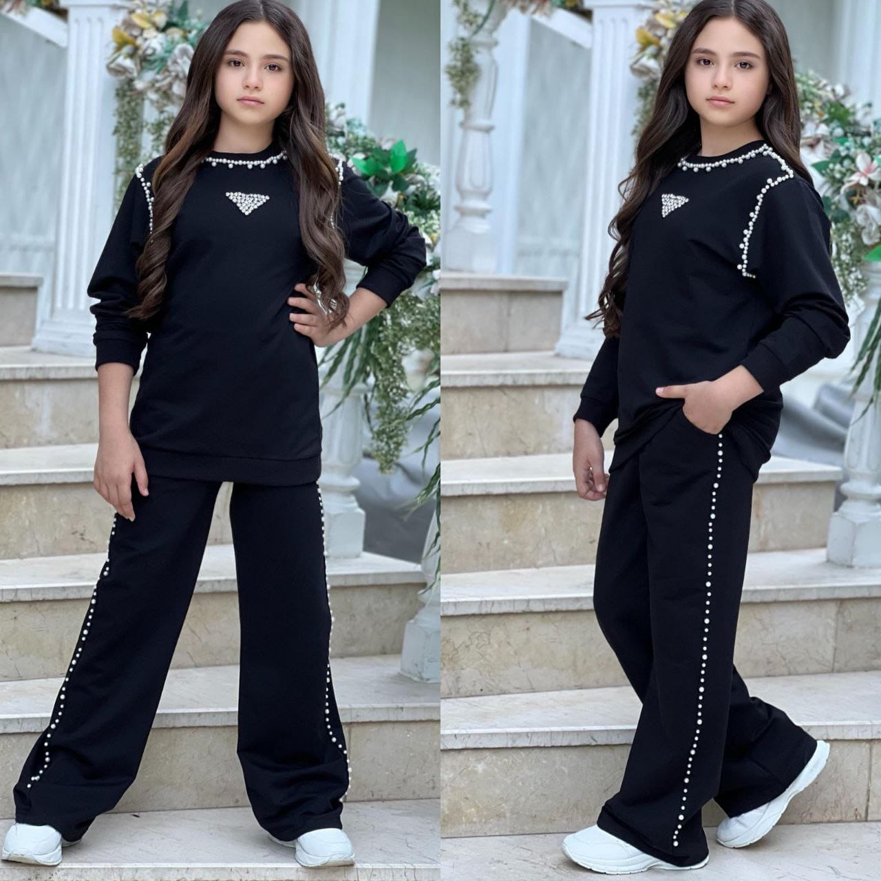 Kız Çocuk 2 Parça İncili Takım