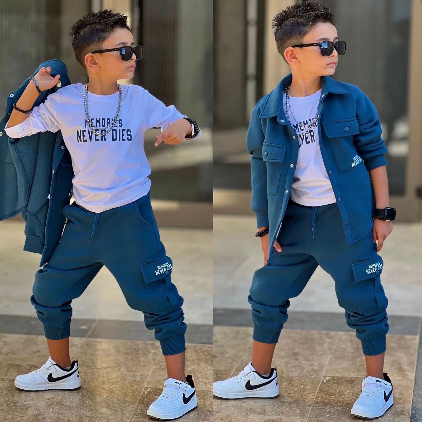 Erkek Çocuk Memories 3 Lü Takım - Mavi