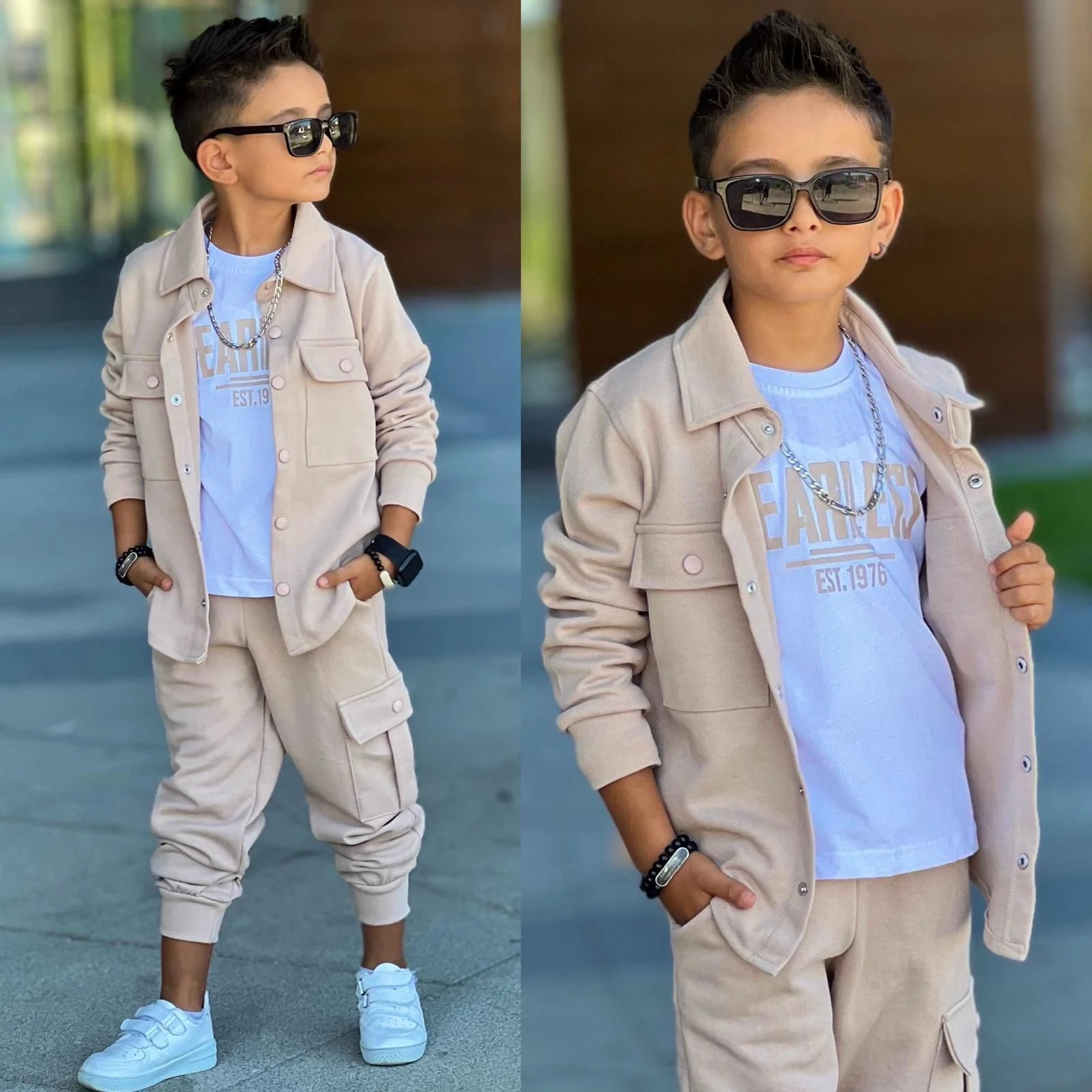 Erkek Çocuk Fearless Takım - krem