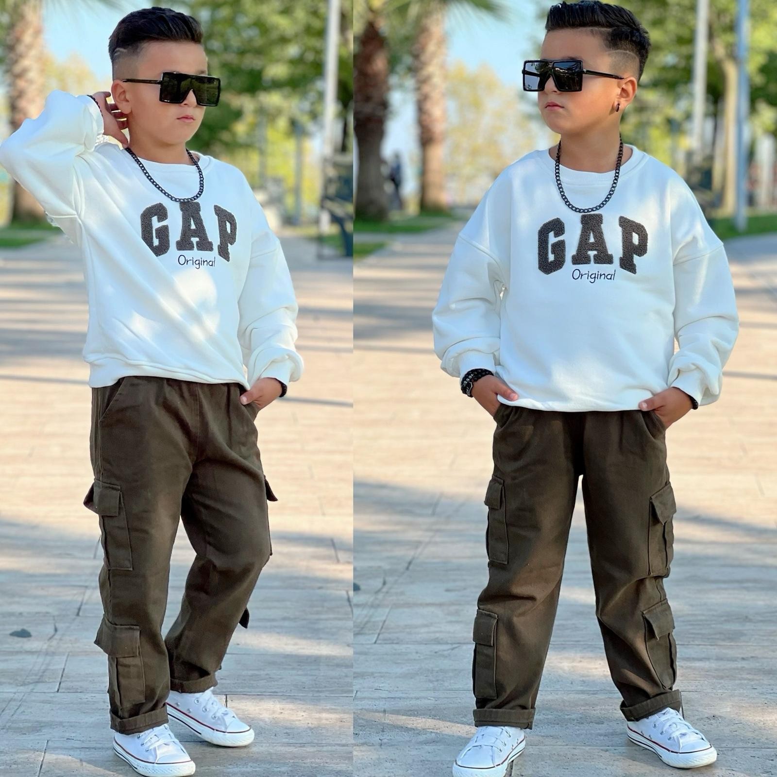 Erkek Çocuk Yeşil Gabardin Takım