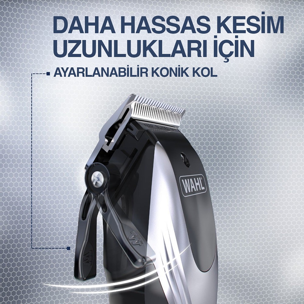 Wahl 9657 Rapid Clip 12 Kılavuz Taraklı Şarjlı Saç Sakal Kesme Makinesi 09657-0460