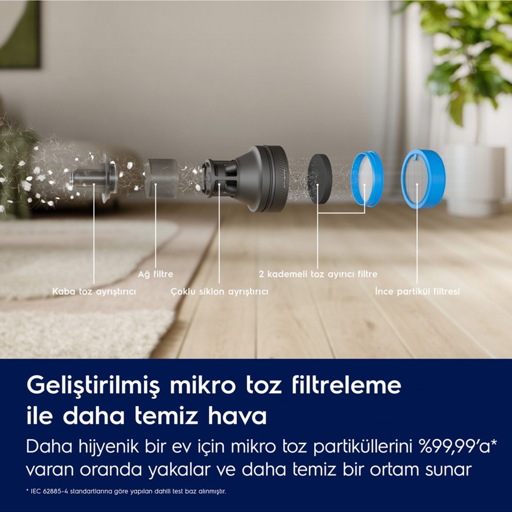 Electrolux EP82AB25UG 800 Animal Şarjlı Dikey Süpürge