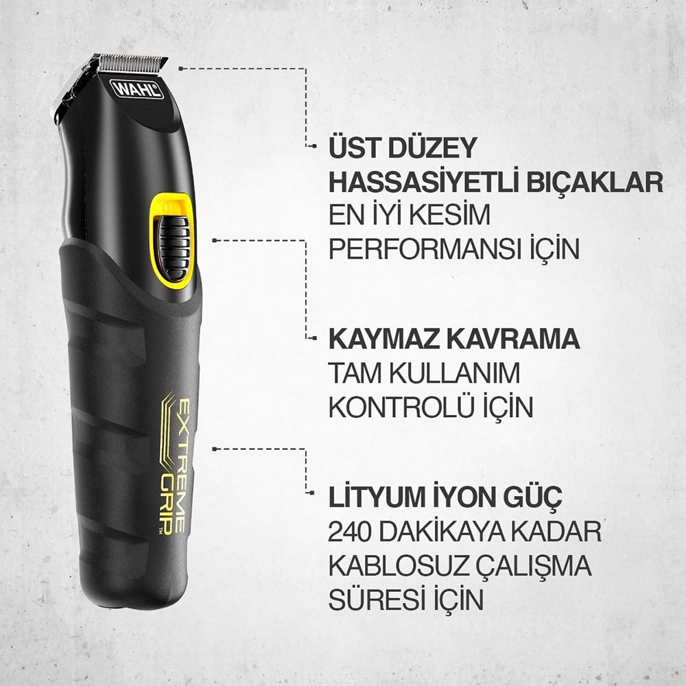 Wahl 9893 Extreme Grip Advanced Hepsi Bir Arada Şarjlı Erkek Bakım Kiti 09893-0460