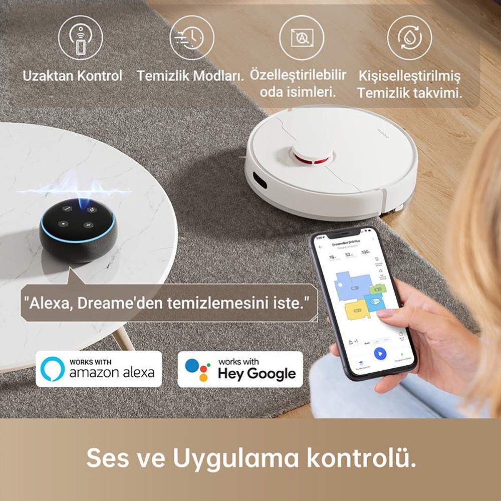 Dreame D10 Plus Gen 2 Çöp İstasyonlu Akıllı Robot Süpürge