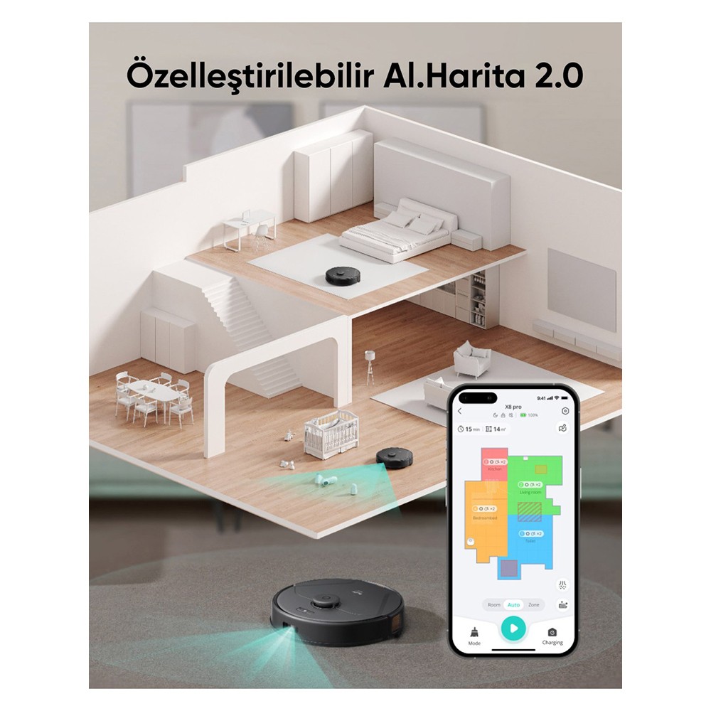 Anker Eufy Clean X8 Pro T2266 Akıllı Robot Süpürge