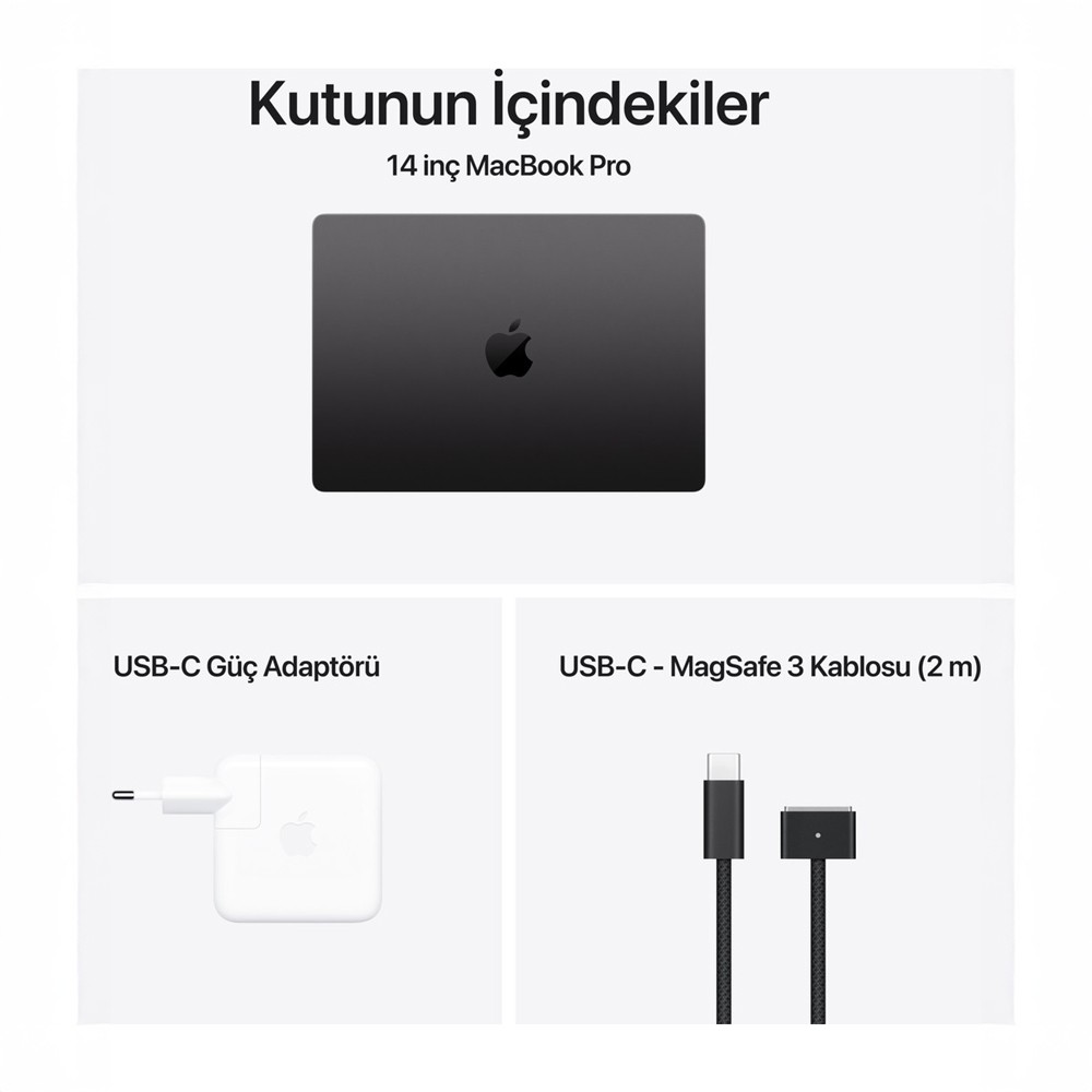 Apple MacBook Pro 14.2” M4 24GB RAM 1TB SSD – Uzay Siyahı (MCX04TU/A)