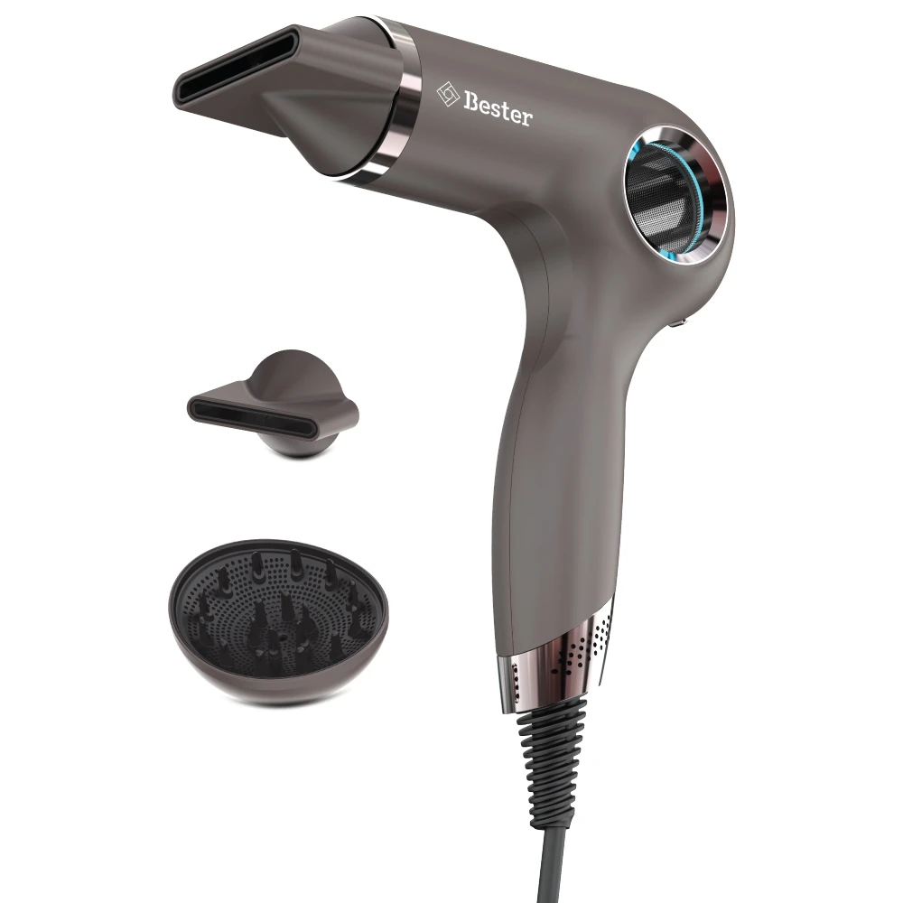 Bester HD8002 1800 Watt BLDC Saç Kurutma Makinesi – Akıllı Isı Döngüsü, Negatif İyon, Manyetik Başlık