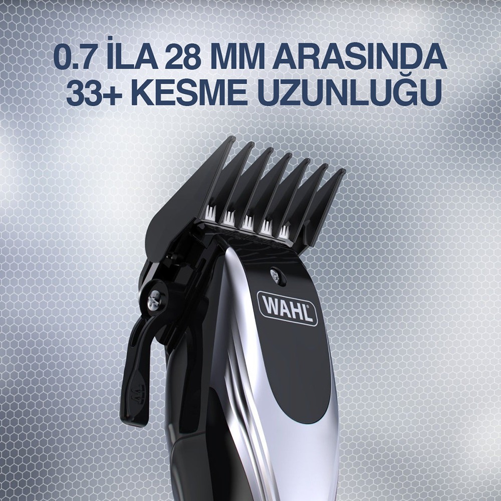Wahl 9657 Rapid Clip 12 Kılavuz Taraklı Şarjlı Saç Sakal Kesme Makinesi 09657-0460
