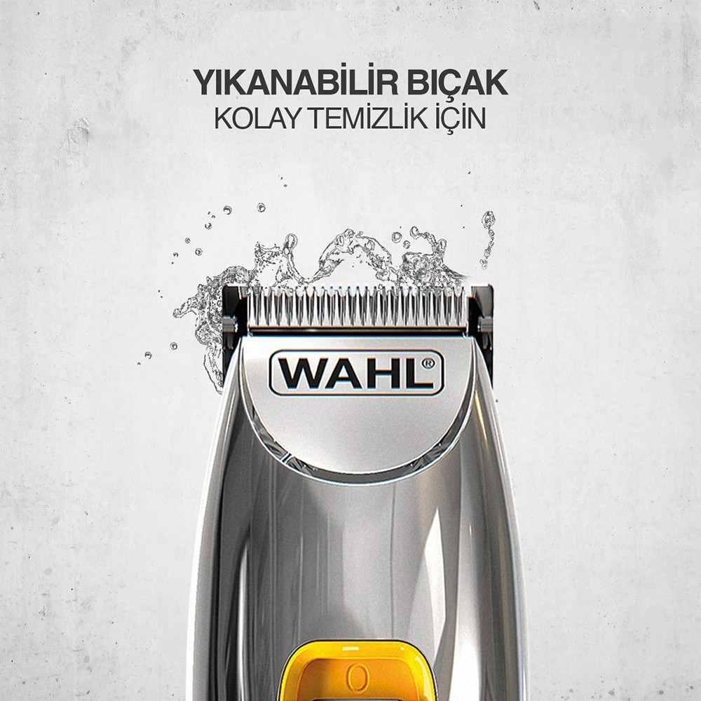 Wahl 9398 Extreme Grip Beard 12 Kılavuz Taraklı Şarjlı Sakal Kesme Makinesi 09893-0440